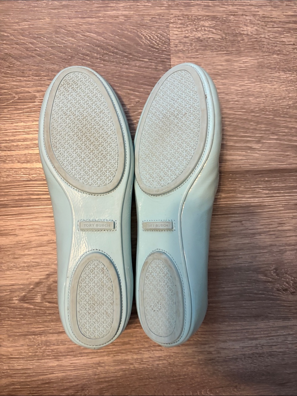 Tory Burch Mint Blue Leather Reva Ballet Flats - Picture 4 of 4